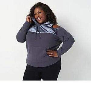 All Worthy Hunter McGrady Mixed Media Velvet Hoodie